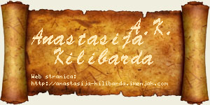 Anastasija Kilibarda vizit kartica